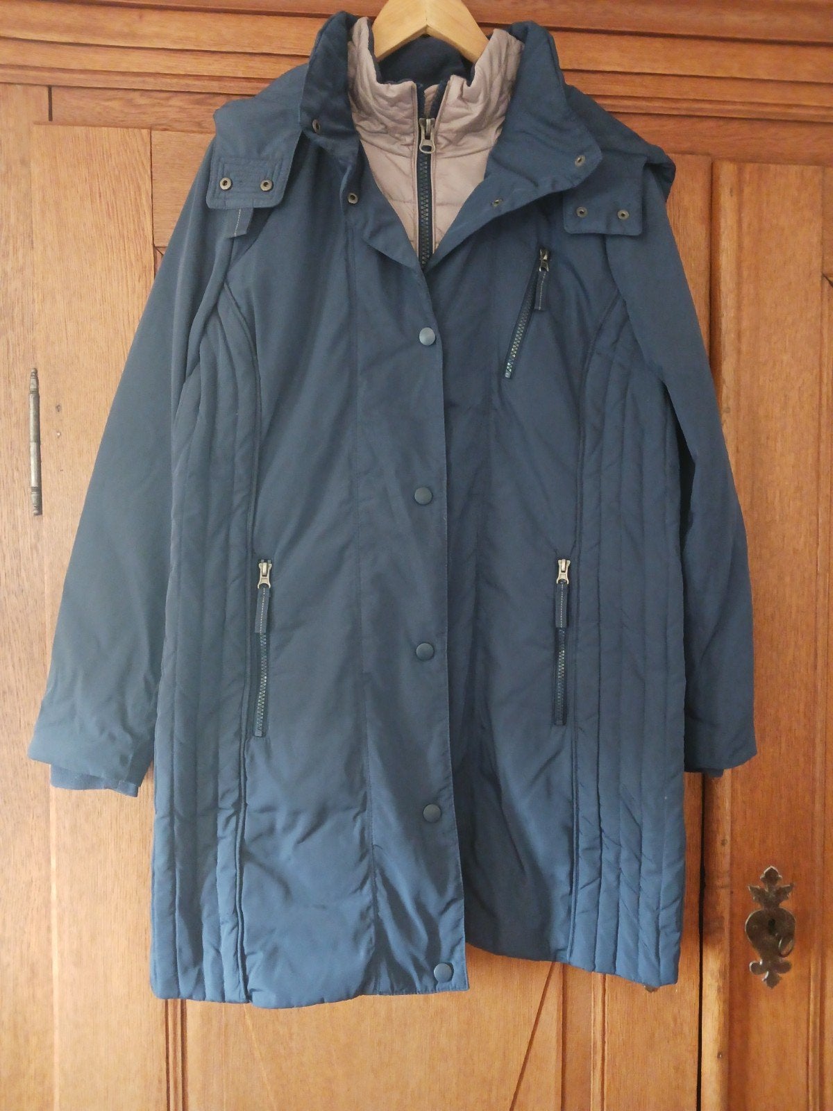 winterjas blauw maat 42, Kleding | Dames, Ophalen, Zo goed als nieuw, Maat 42/44 (L), Blauw
