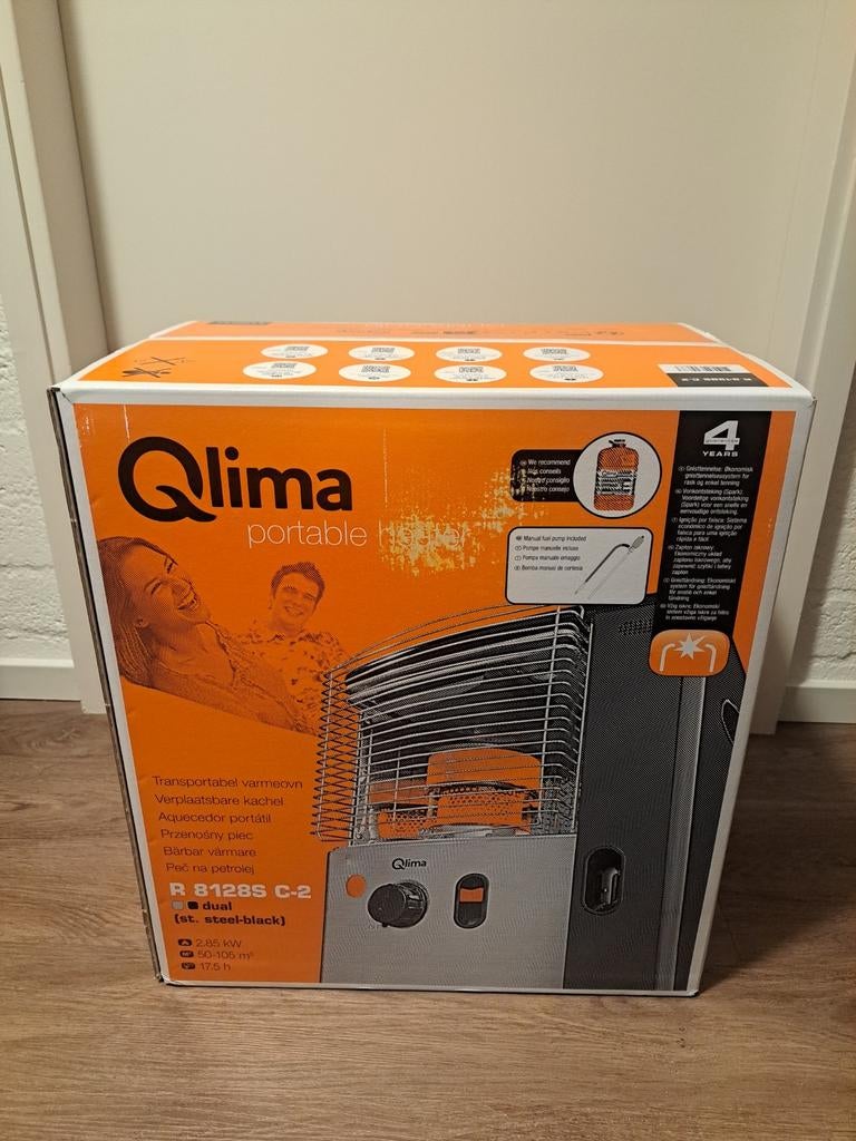 Splinternieuwe Qlima Kouskachel met dubbelbrander, Huis en Inrichting, Ophalen of Verzenden, Nieuw, Overige brandstoffen, Petroleumkachel