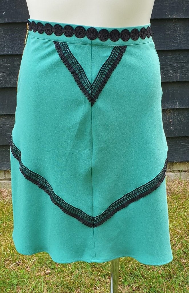 Steps mooie groen zwart rok al lijn 38 M, Kleding | Dames, Rokken, Maat 38/40 (M), Overige kleuren, Verzenden, Zo goed als nieuw