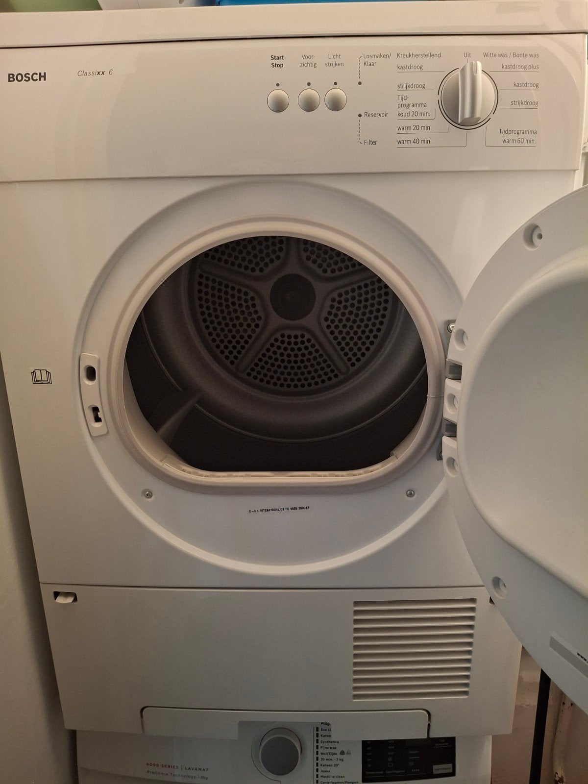 wasdroger bosch 6, Ophalen, 8 tot 10 kg, Zo goed als nieuw, Voorlader