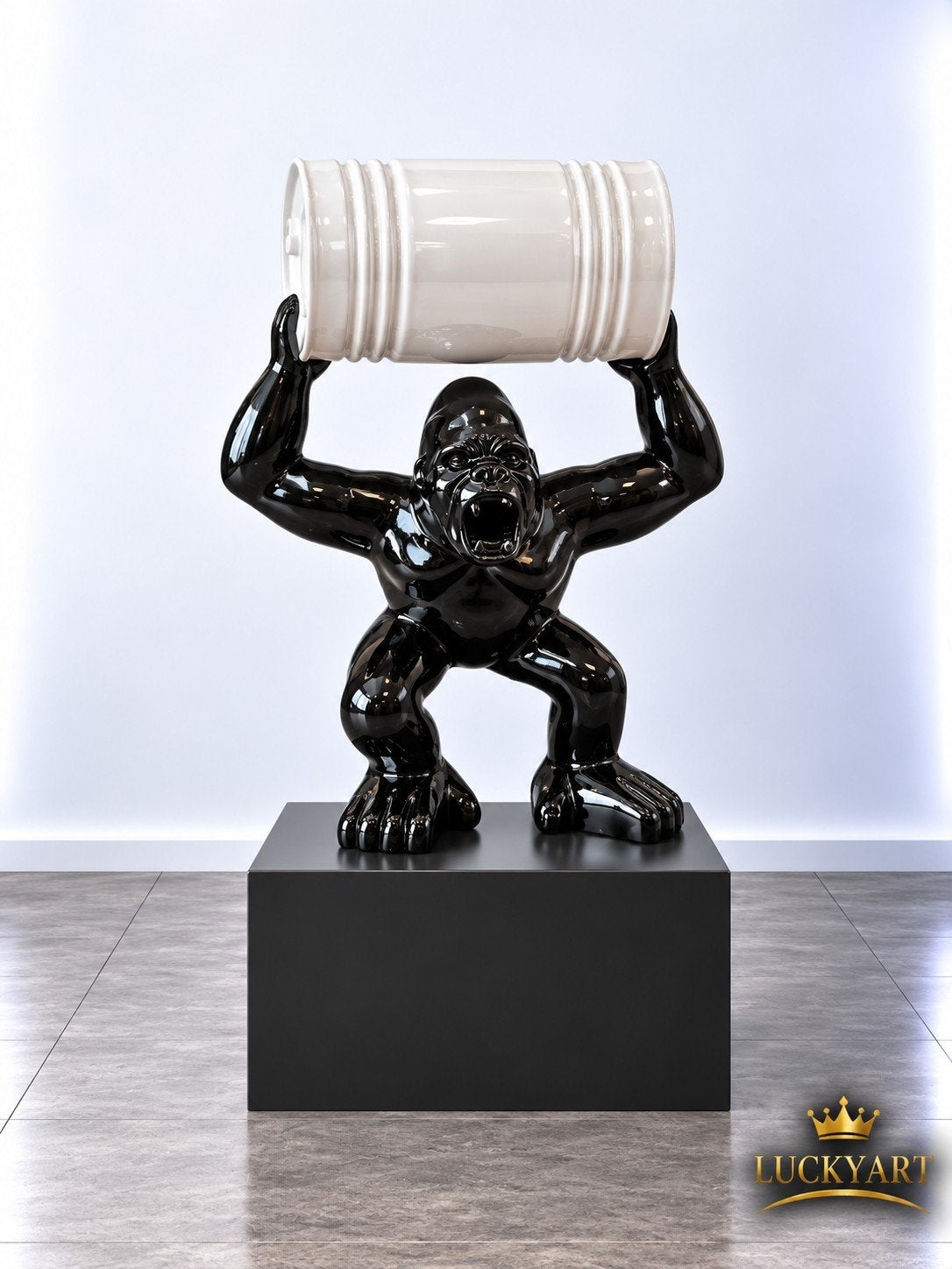 Aap met Ton 20 cm – Polyester Beeld – €25, Ophalen