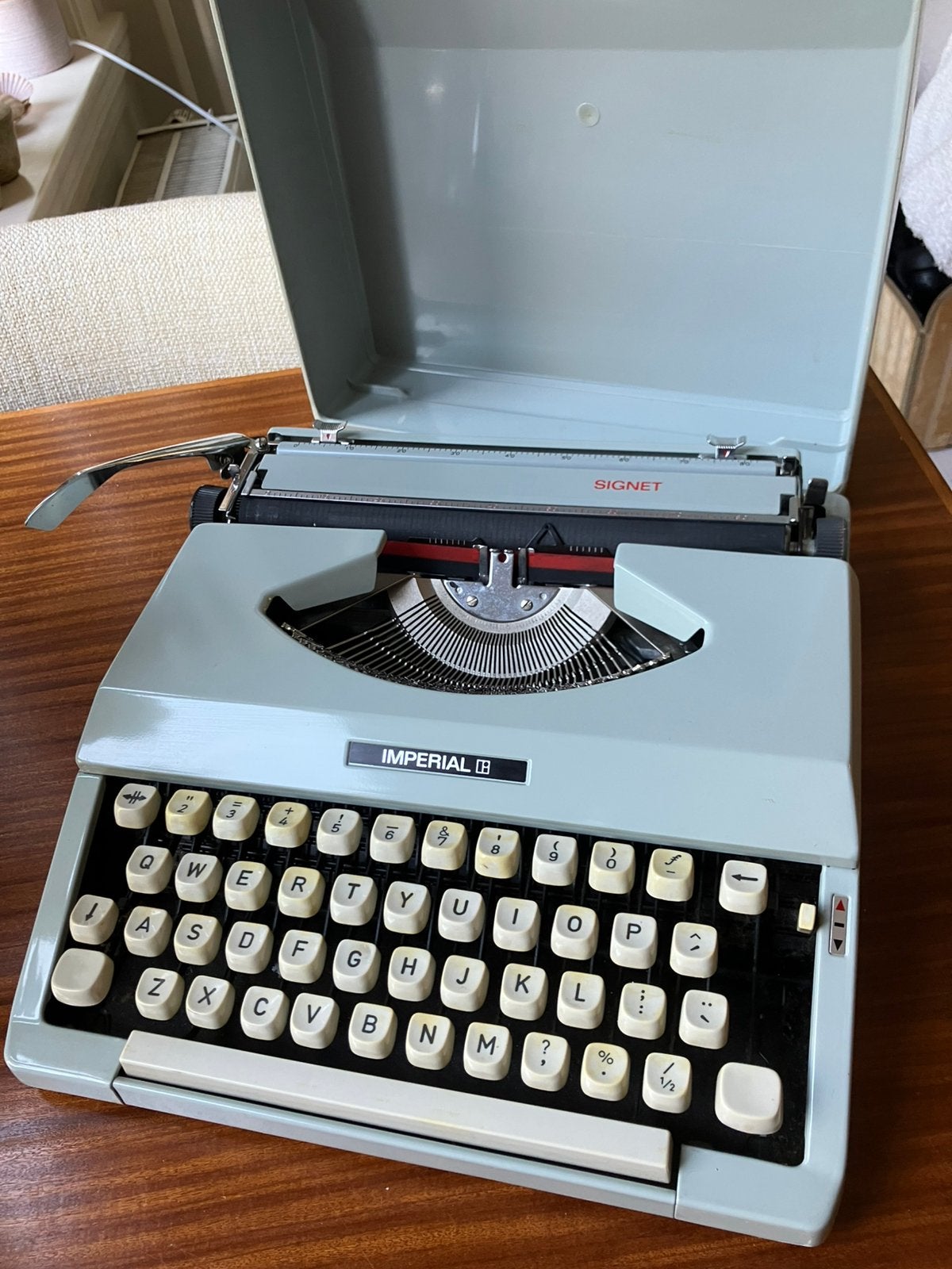 Vintage typemachine. Imperial Signet. Jaren 70, Diversen, Ophalen of Verzenden