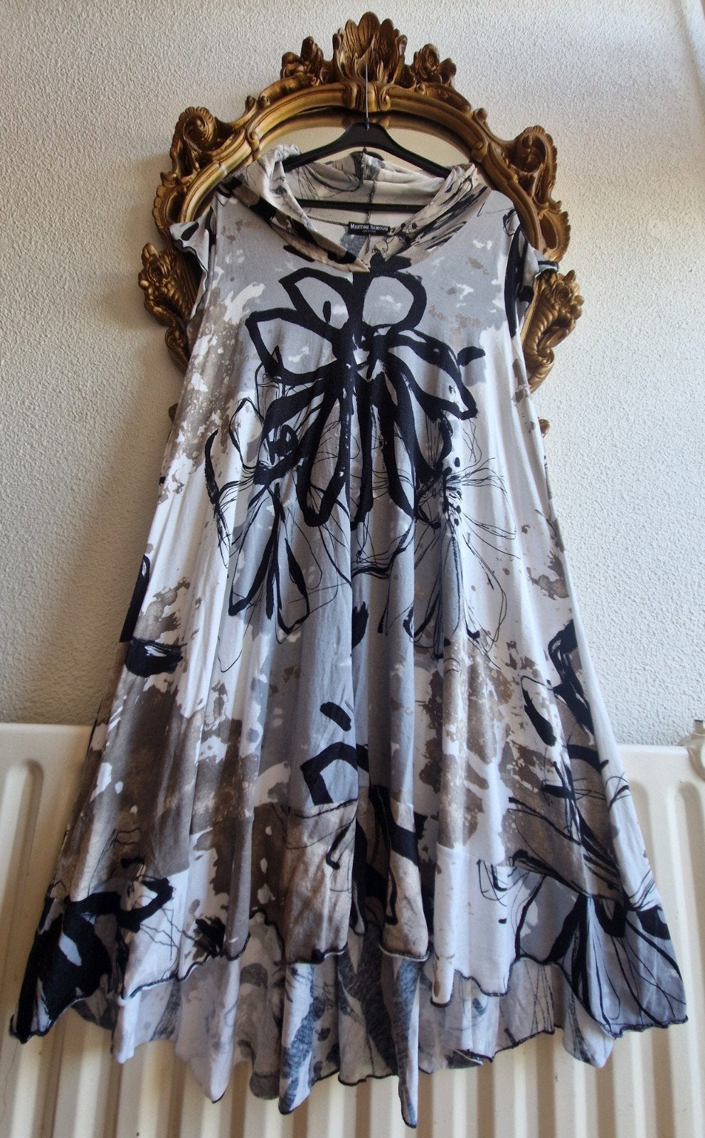 als nieuw! Martine Samoun viscose a lijn tuniek met capuchon, Overige kleuren, Blouse of Tuniek, Ophalen of Verzenden, Zo goed als nieuw