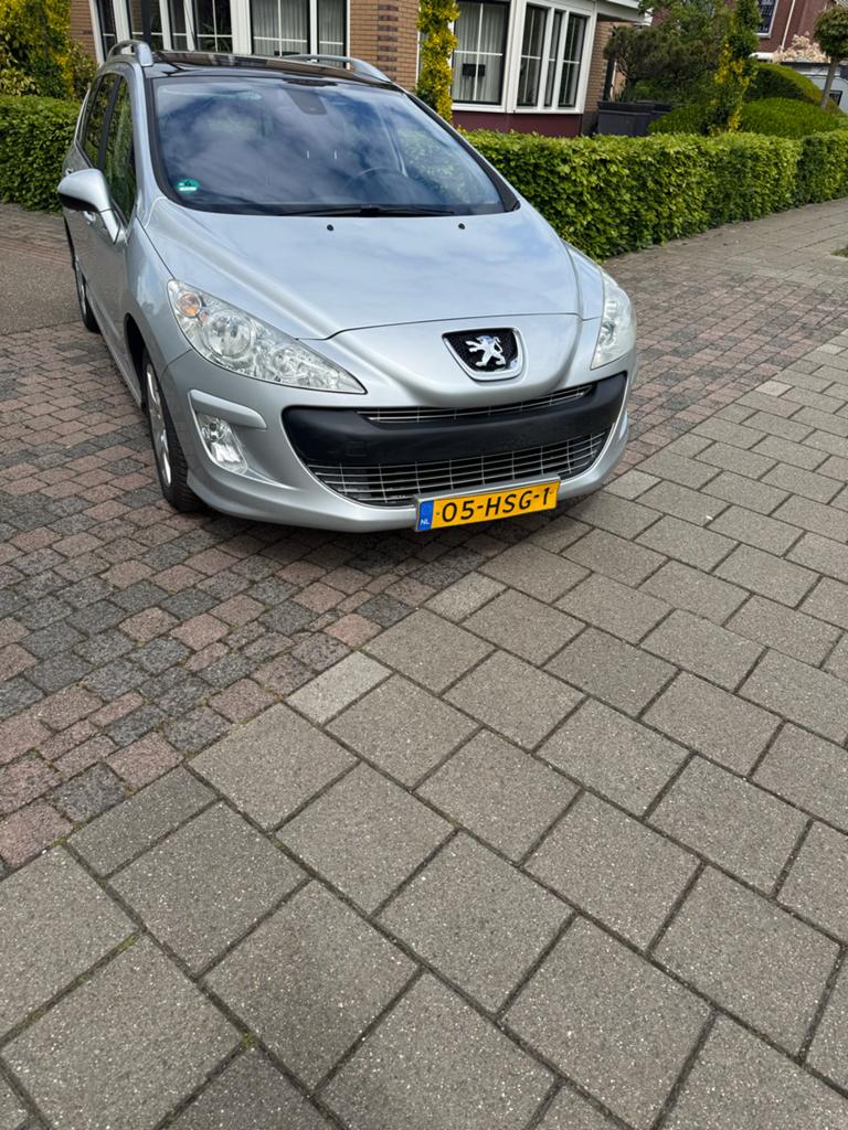 Peugeot 308 1.6 THP 110KW SW 7P 2009 Grijs airco km 184000, Auto's, Peugeot, 4 cilinders, Origineel Nederlands, Stationwagon, Handgeschakeld