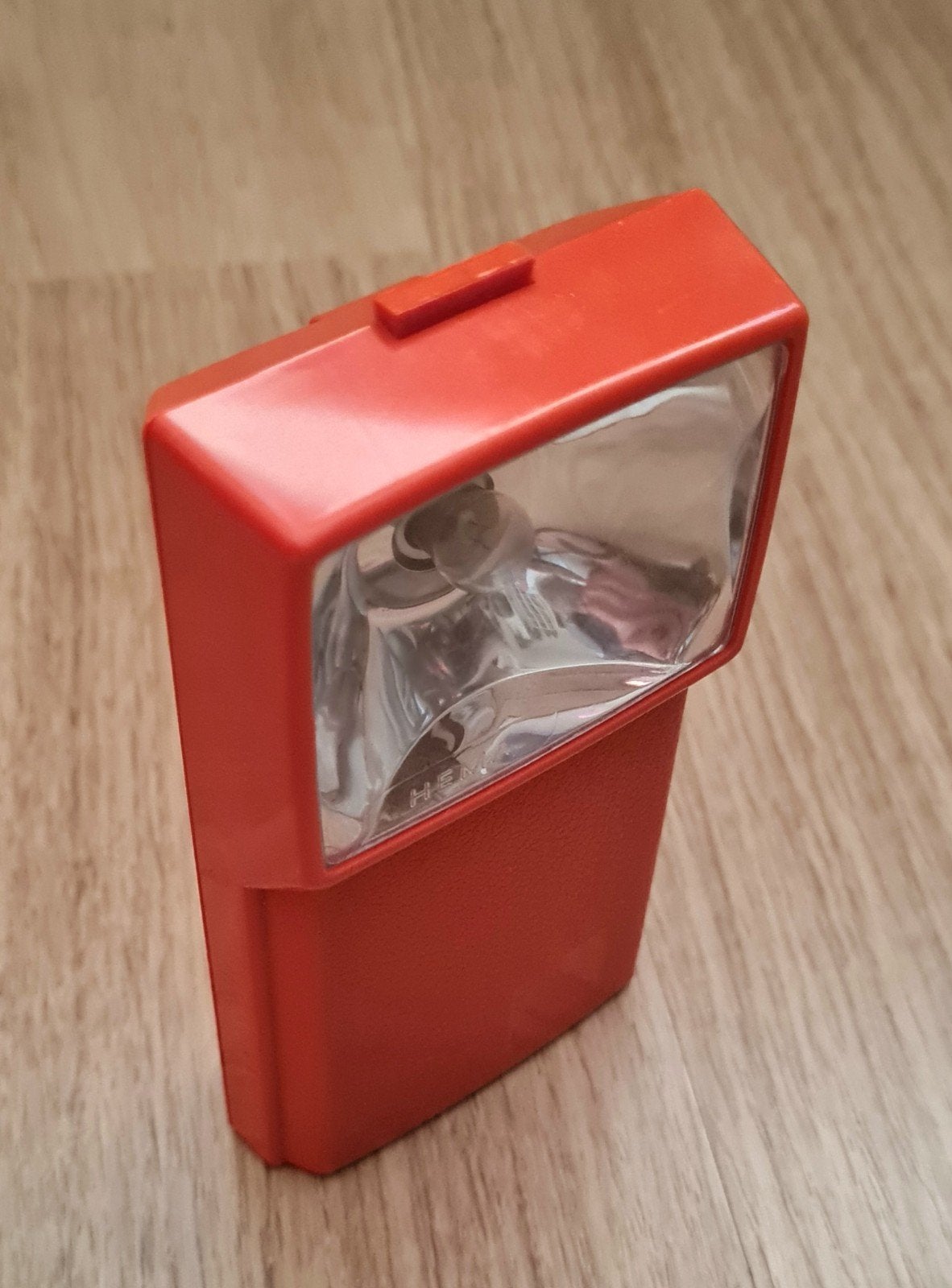 Retro Vintage oranje zaklamp, Ophalen of Verzenden