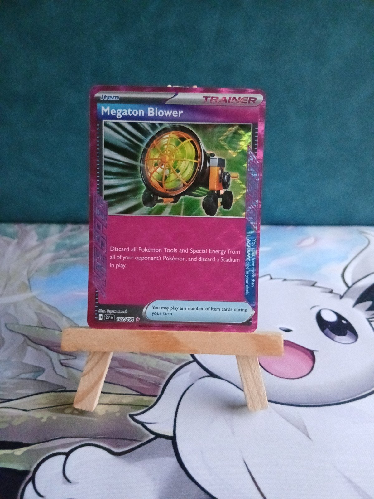 Megaton Blower # 182/191 Pokémon Surging Sparks, Verzenden, Nieuw, Losse kaart, Foil