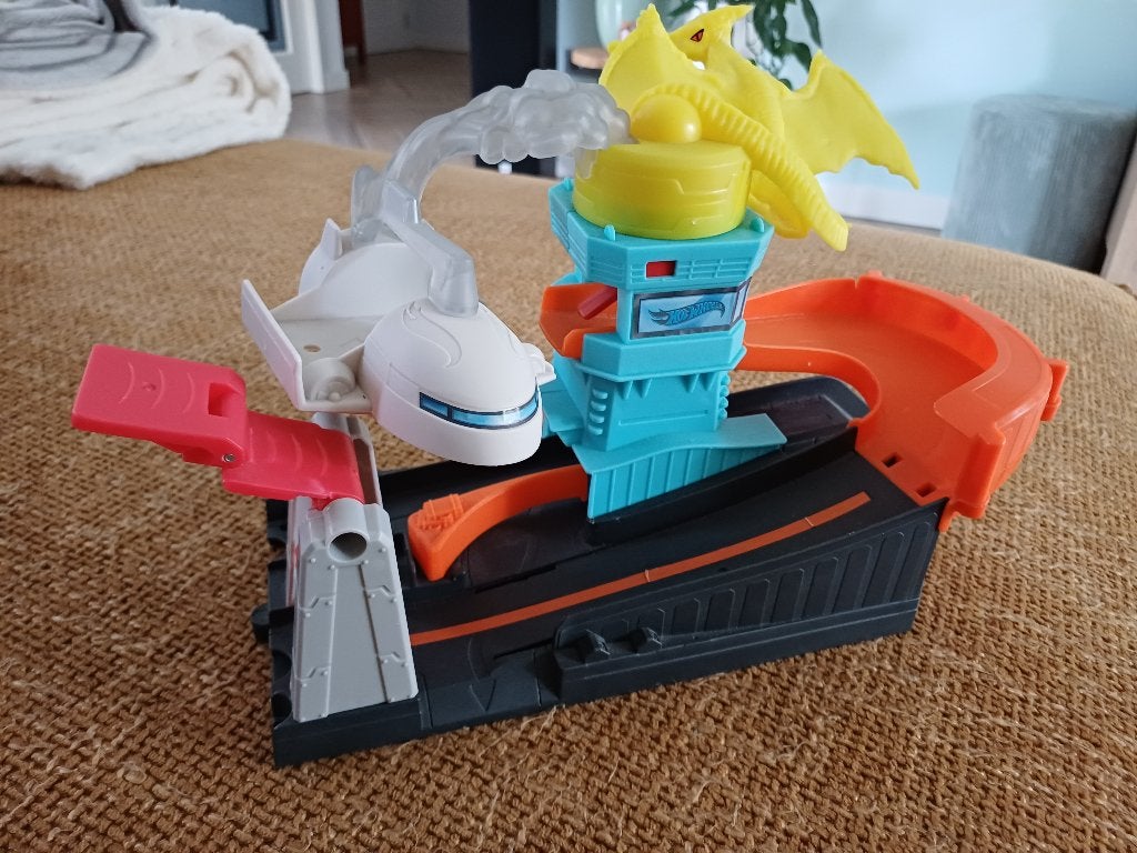 Hot Wheels City - Pterodactyl Aanval Speelset, Ophalen of Verzenden, Hot Wheels, Handmatig, Racebaan