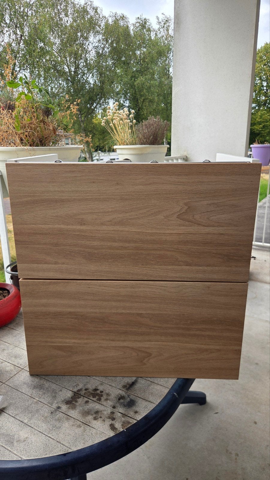 IKEA Enhet wastafel onderkast, wit/eikenpatroon, Ophalen, Gebruikt, Modern, Scandinavisch, 50 tot 100 cm