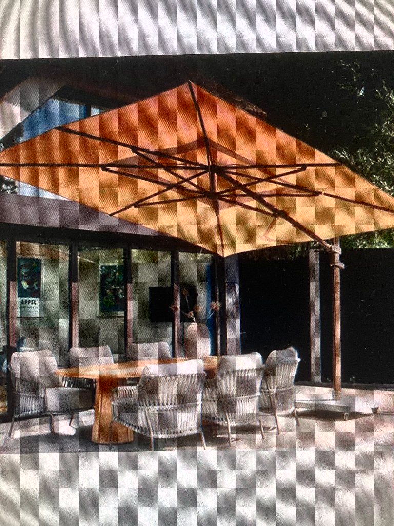 Zweef Parasol Garden Impression Showmodel, Tuin en Terras, Parasols, Ophalen, Verstelbaar, 3 tot 4 meter, Zweefparasol