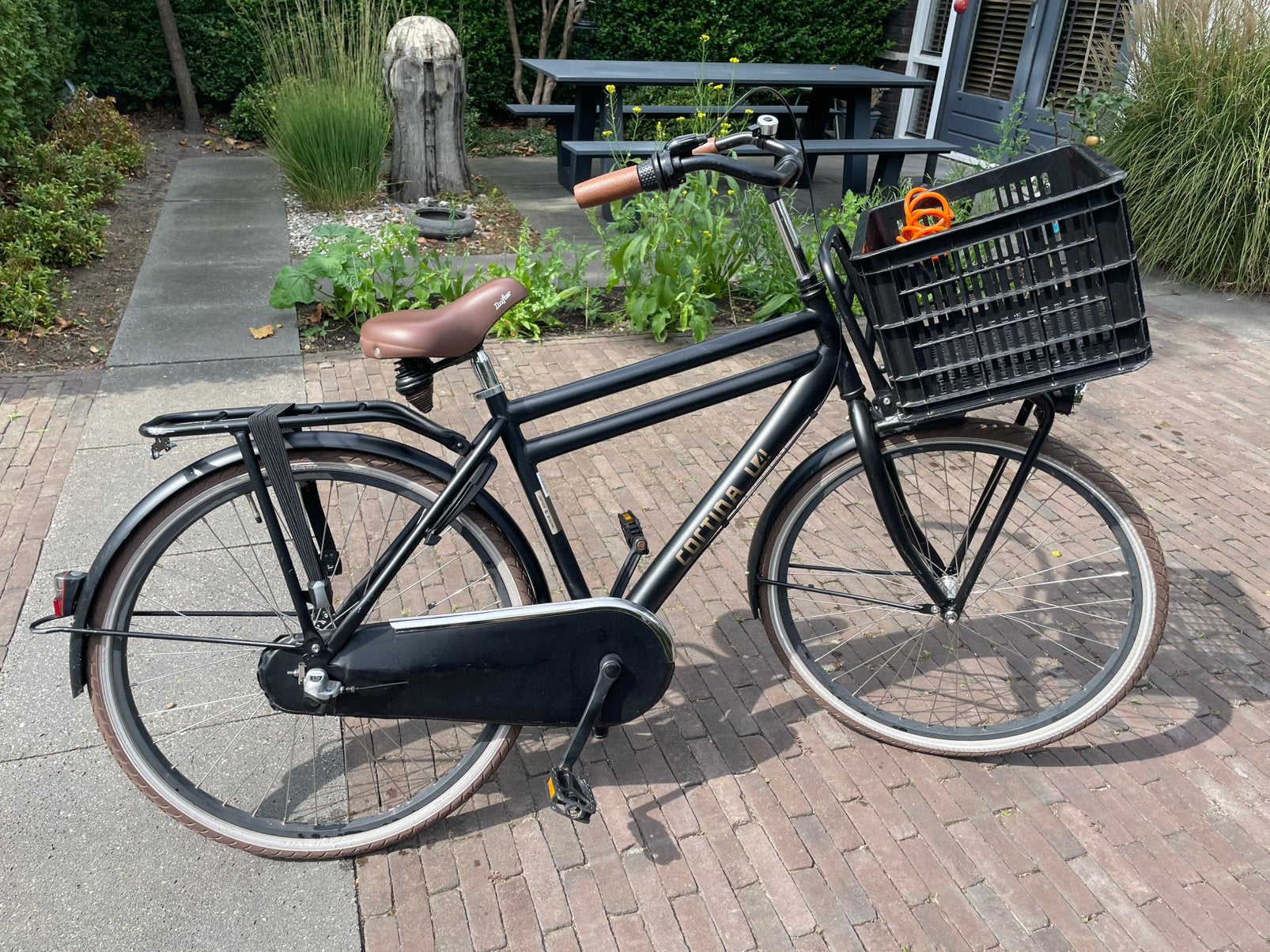 Cortina U4 Transportfiets 26 inch – Zwart – jongens, Terugtraprem, Gebruikt, Versnellingen, Minder dan 49 cm