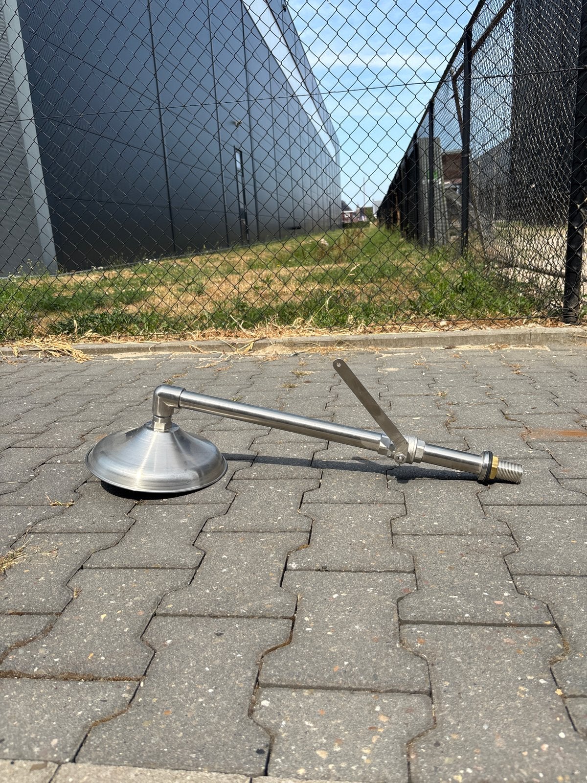 (nood)douchekop met buis - 25cm diameter, 65cm lengte, Ophalen, Nieuw, Rvs, Douche