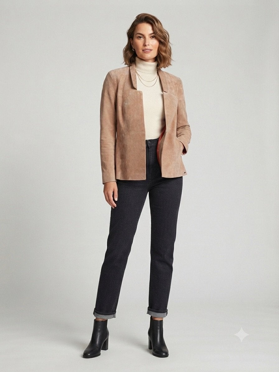 Ibana blazer maat 40 echt suede - in zeer goede staat, Ophalen of Verzenden, Zo goed als nieuw, Maat 38/40 (M)