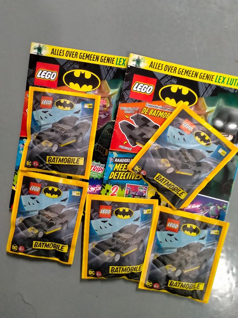 Batman batmobile lego figuren set 5 stuks GELIJK, Ophalen of Verzenden, Zo goed als nieuw