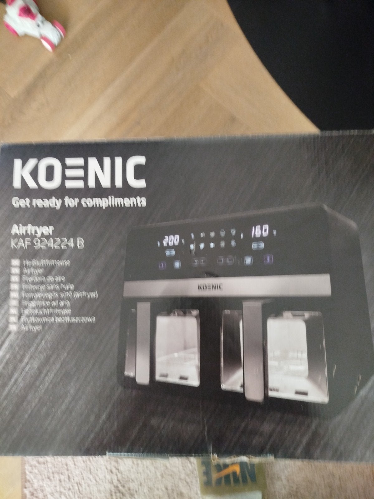 KOENIC Dubbele Airfryer – Zo goed als nieuw, Ophalen, Zo goed als nieuw, 1500 gram of meer