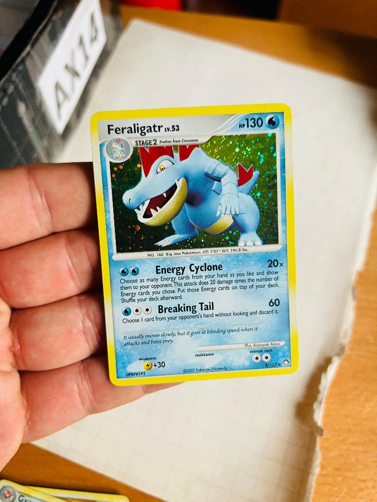 Feraligatr 8/123 Holo Mysterious Treasures Pokemon, Verzenden, Zo goed als nieuw, Losse kaart, Foil
