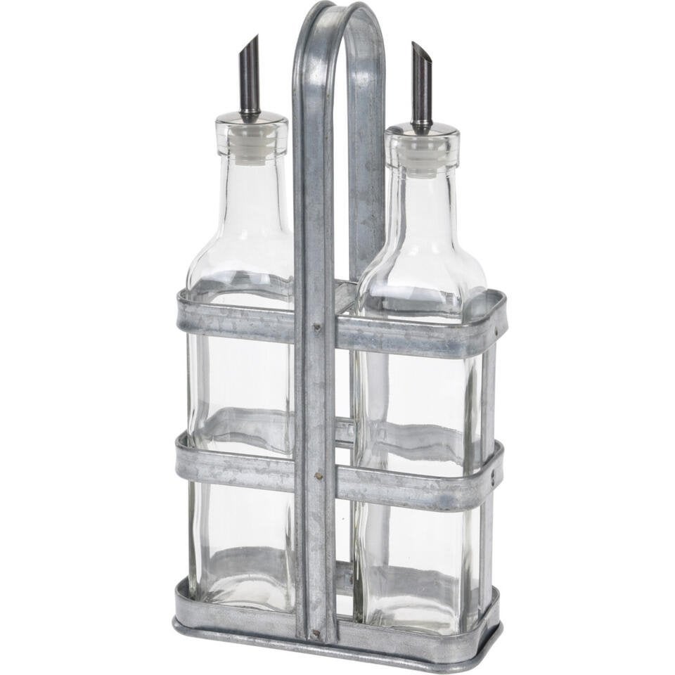 Olie- en azijn set bistro, Ophalen of Verzenden, Overige merken, Glas, Overige typen