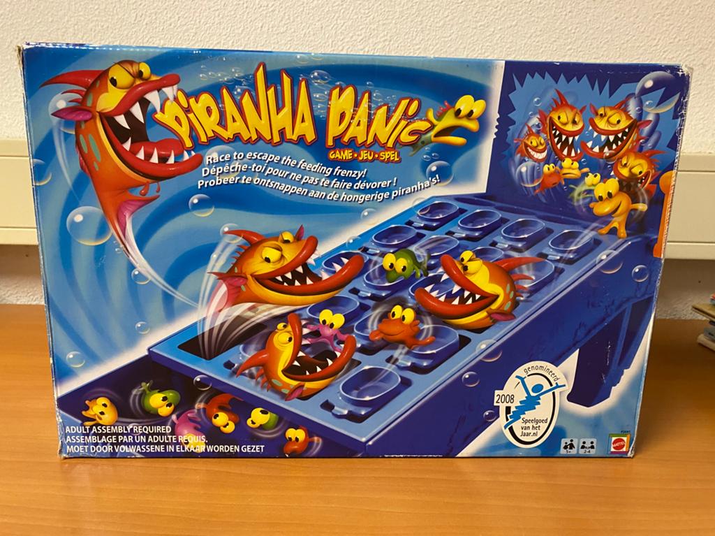 Piranha Panic - Leuk gezelschapsspel!, Een of twee spelers, Ophalen of Verzenden, Gebruikt