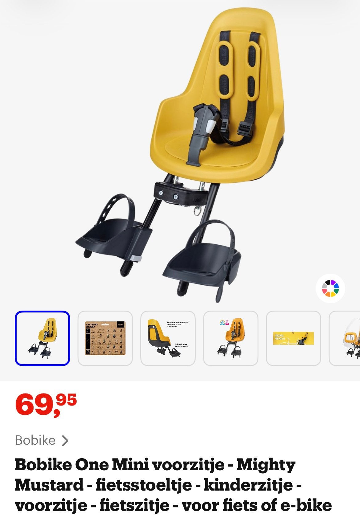Fietsstoeltjes Bobike, Ophalen of Verzenden, Nieuw, 9 t/m 36 kg, Voorzitje