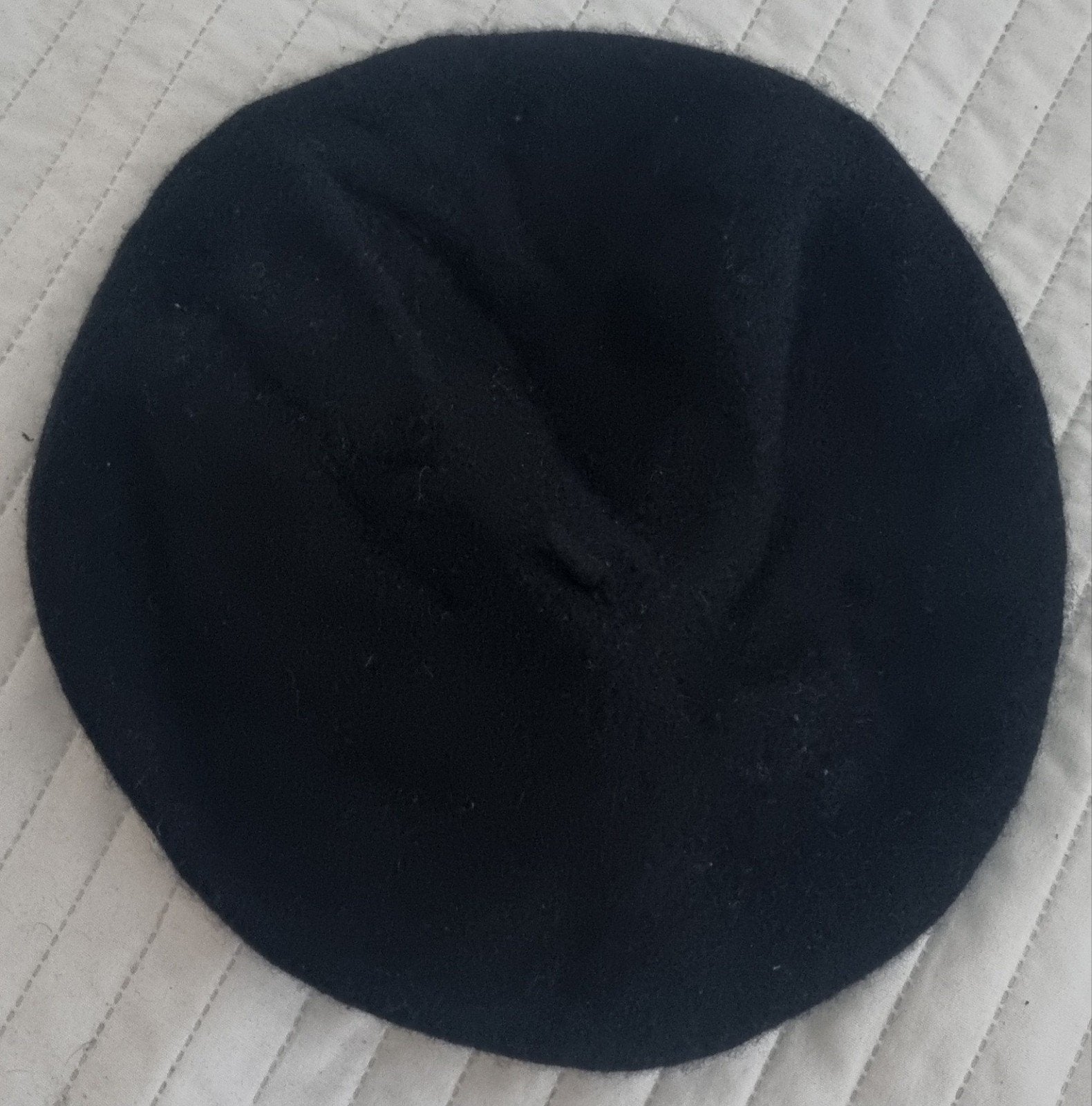 Ronde baret muts flat cap zwart wit mutsen petten flatcap, Verzenden, Zo goed als nieuw, Maat 34 (XS) of kleiner, Muts