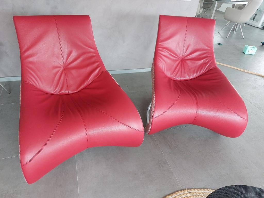Leolux Darius 2 fauteuils in nieuwstaat.De prijs is per stuk, Ophalen, Zo goed als nieuw, 75 tot 100 cm, Leer