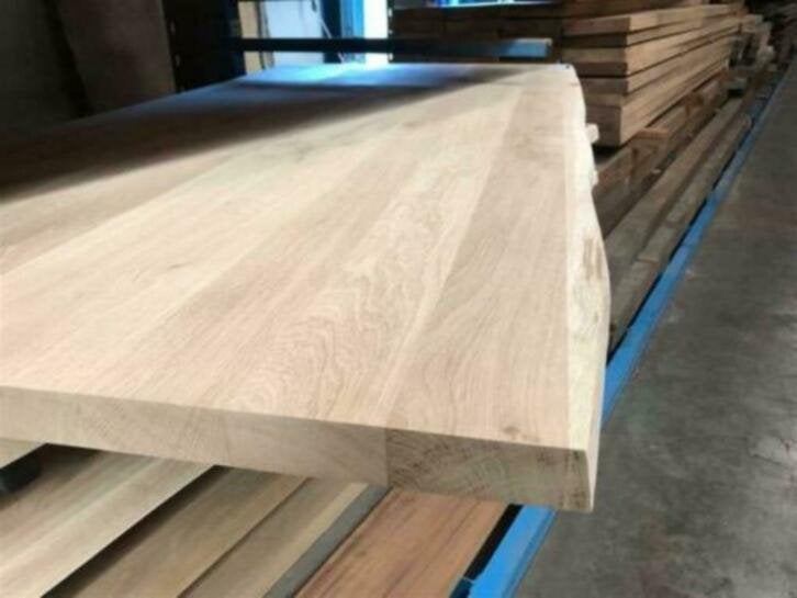 Massief eiken tafelblad – perfect voor eet- of vergadertafel, Niet ingevuld, 100 tot 150 cm, Ophalen of Verzenden, Rechthoekig