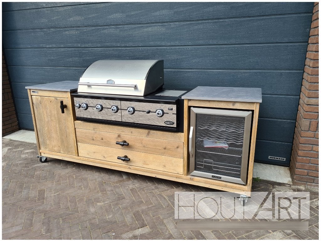 Buitenkeuken Boretti Ibrido top met koelkast!, Info@hout-art.nl, Nieuw, Ophalen of Verzenden, Boretti