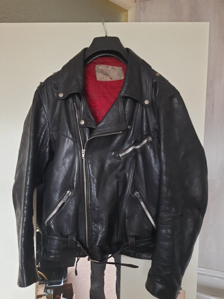 leren jas jaren 79-80 maat S/L? echte vinage !! geen nep, Ophalen of Verzenden, Tweedehands, Jas | leer