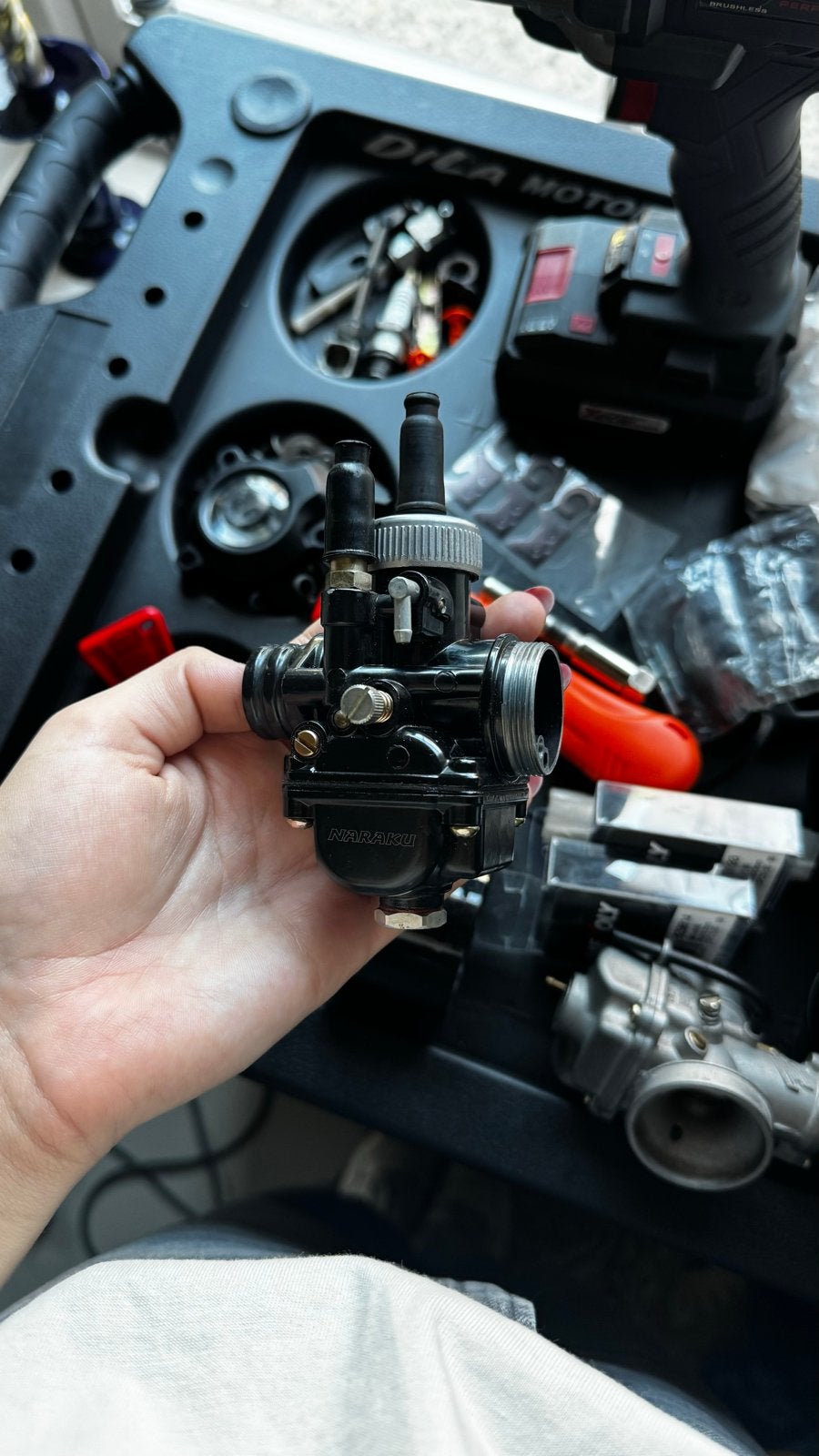 17.5 Naraku carburateur, Fietsen en Brommers, Ophalen of Verzenden, Zo goed als nieuw, Carburateur
