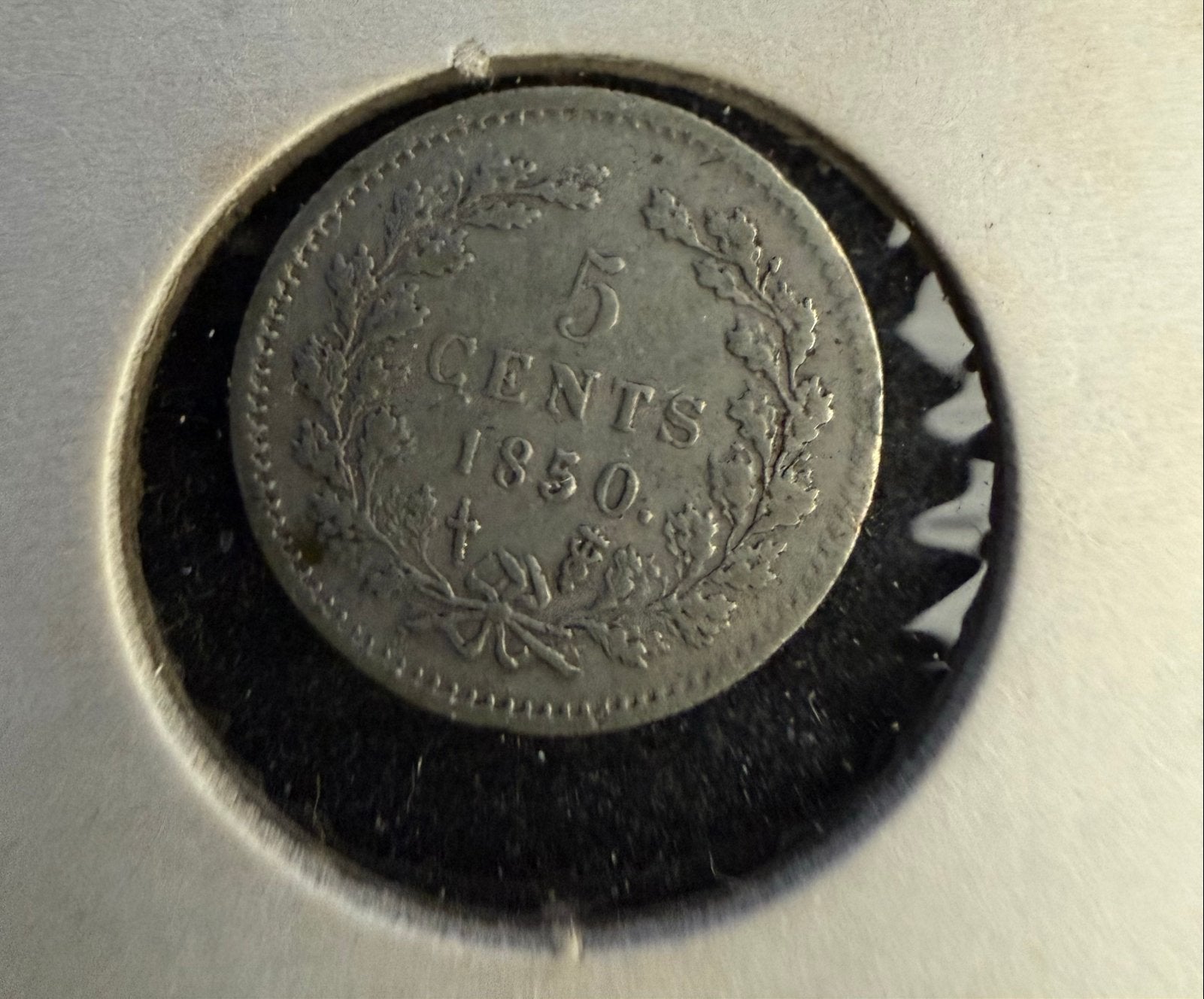 Zilveren 5 cent munt Willem III, 1850, Koning Willem III, Zilver, Ophalen of Verzenden, Losse munt