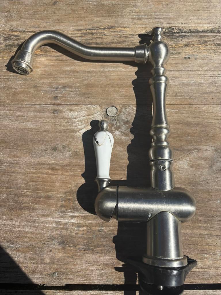 Gessi Keukenkraan met Keramische Hendel, Ophalen of Verzenden, Gebruikt, Rvs, Kraan