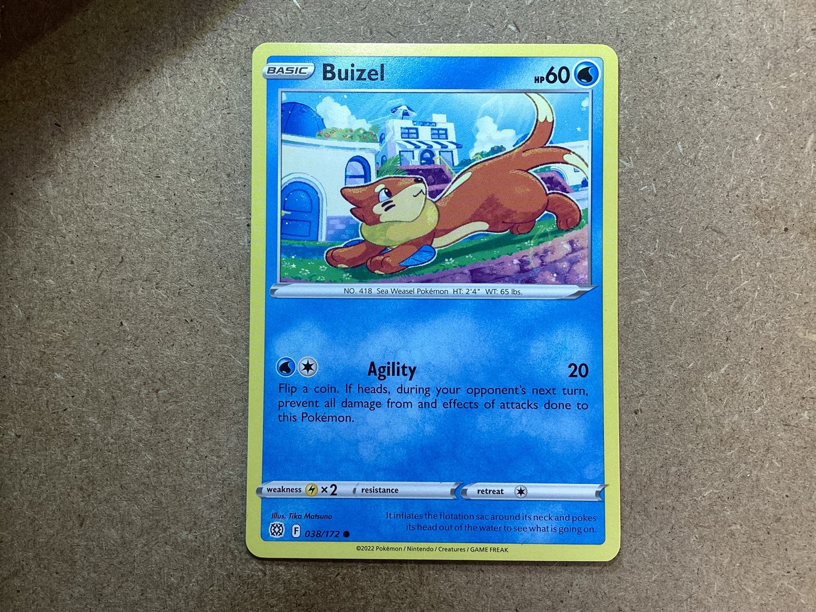 1x Buizel [BRS 038/172] (Near Mint), Ophalen of Verzenden, Zo goed als nieuw, Losse kaart