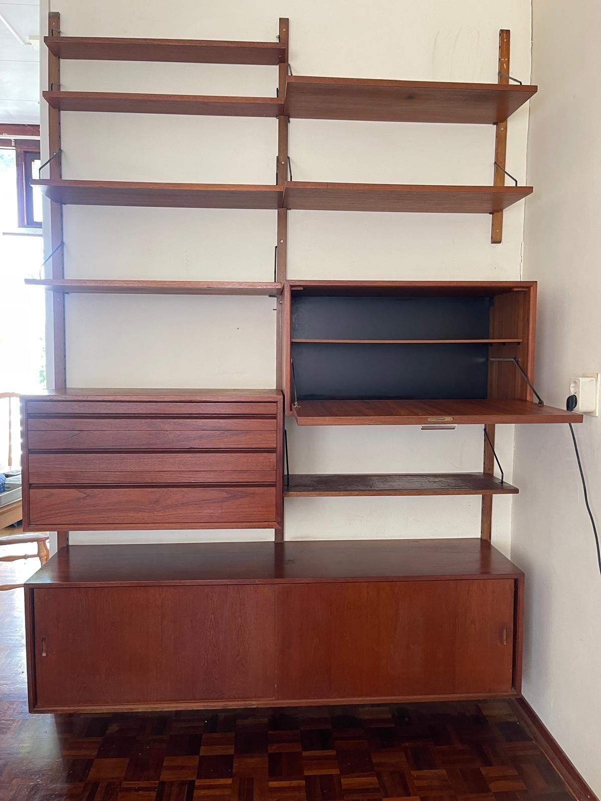 Vintage Poul Cadovius Royal System wandmeubel teak, Ophalen, Gebruikt