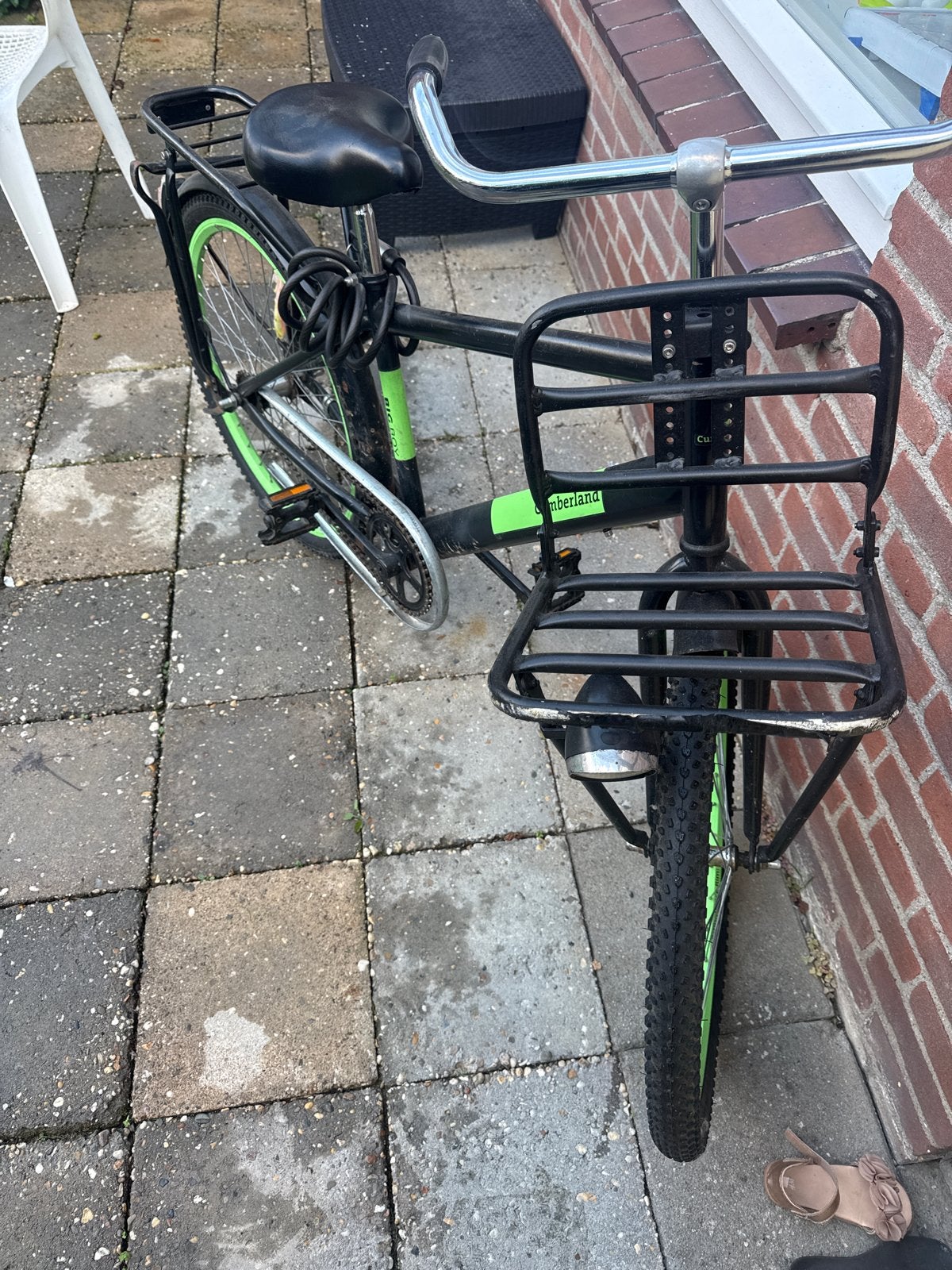 Cumberland transportfiets met voor- en achterdrager, Gebruikt, Velgrem, Versnellingen, 53 tot 57 cm