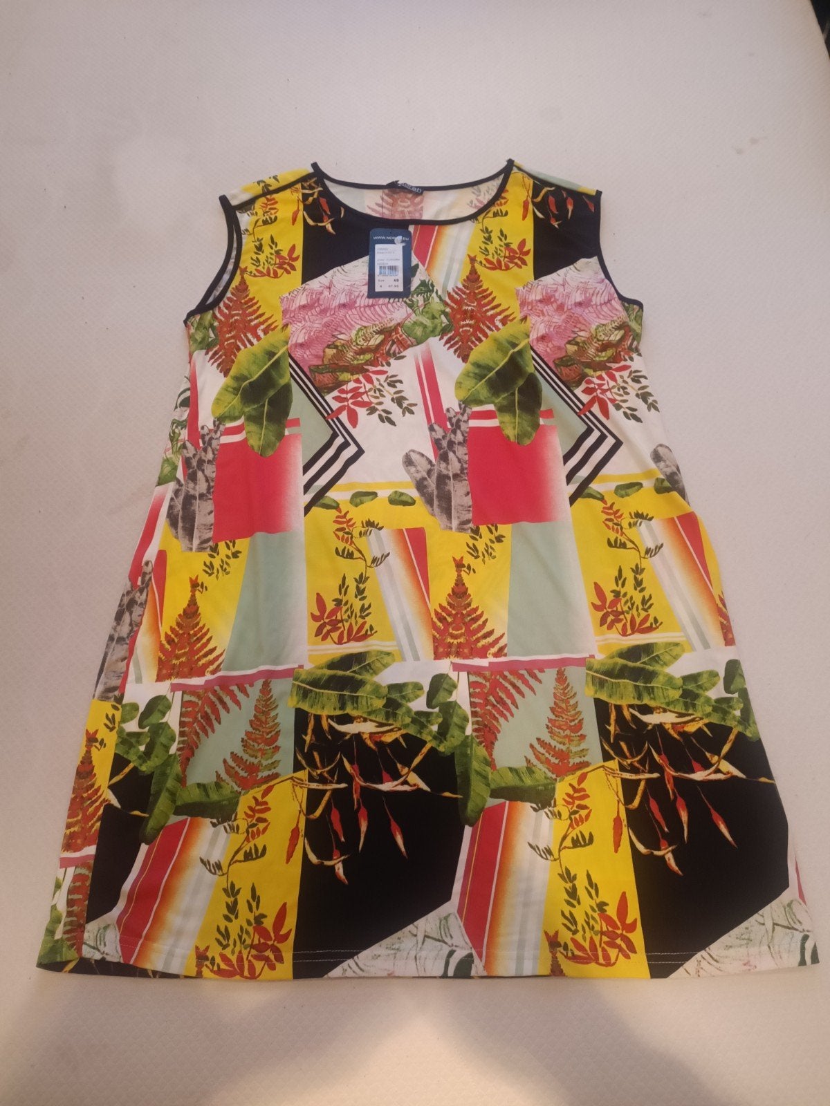 Norah jurk met kleurrijke print - Maat 48, Meerkleurig, Maat 46/48 (XL) of groter, Nieuw, Ophalen of Verzenden