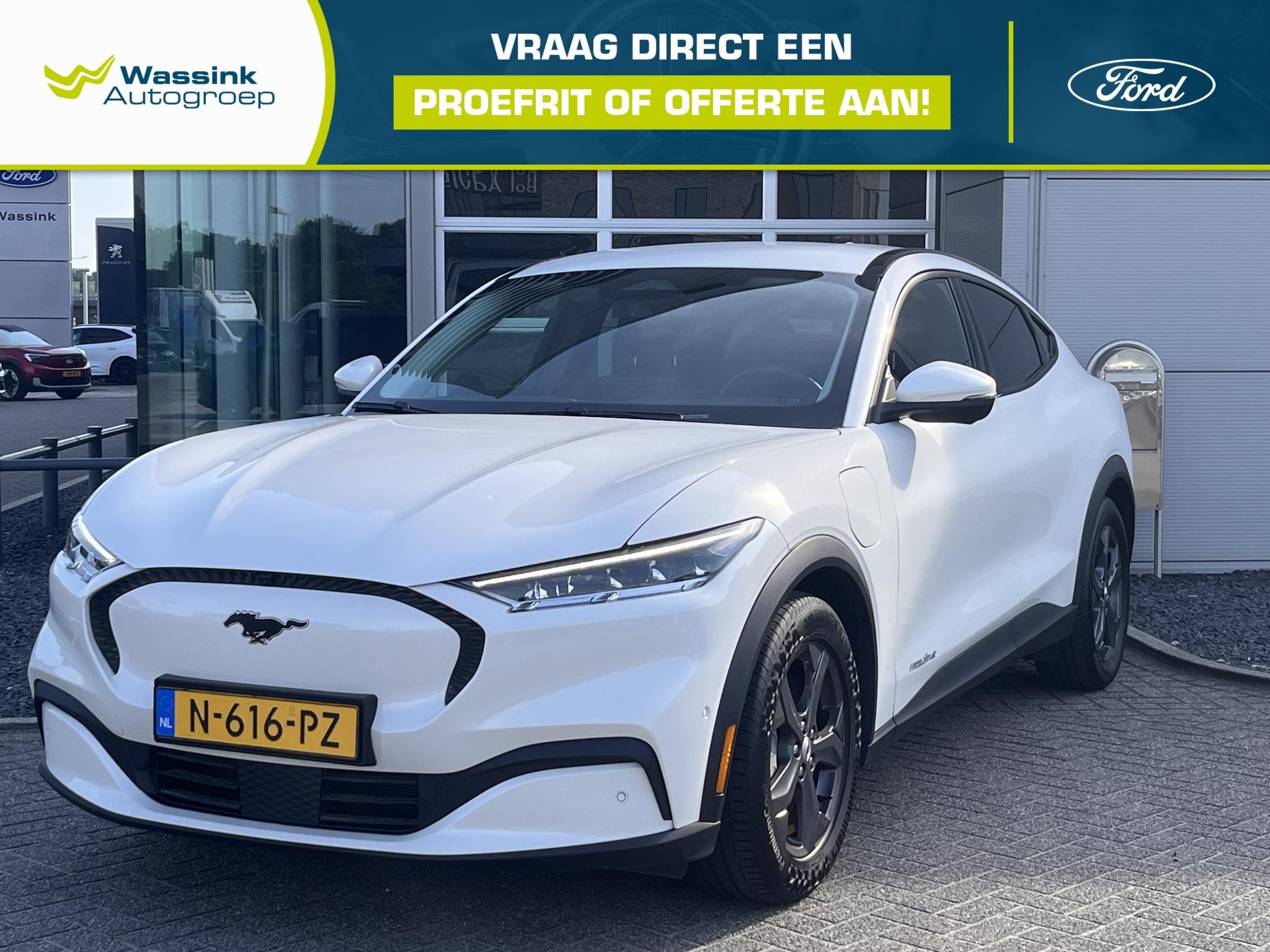 Ford Mustang Mach-E 75kWh 258pk I SOH 92,5% | Navigatie I Le, Auto's, Ford, Automaat, Gebruikt, Automatische klimaatregeling, 40 min
