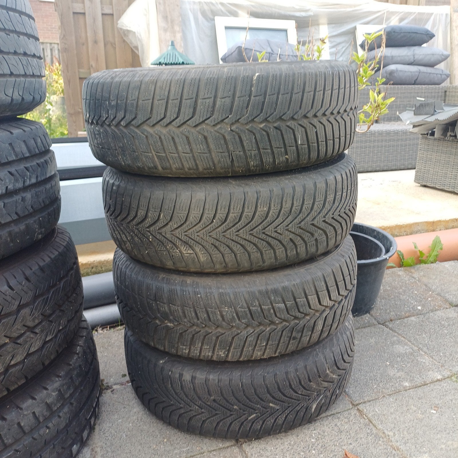 Vredestein Snowtrac 185/65 R15 Winterbanden op stalen velg, Ophalen, Gebruikt, 15 inch, Banden en Velgen
