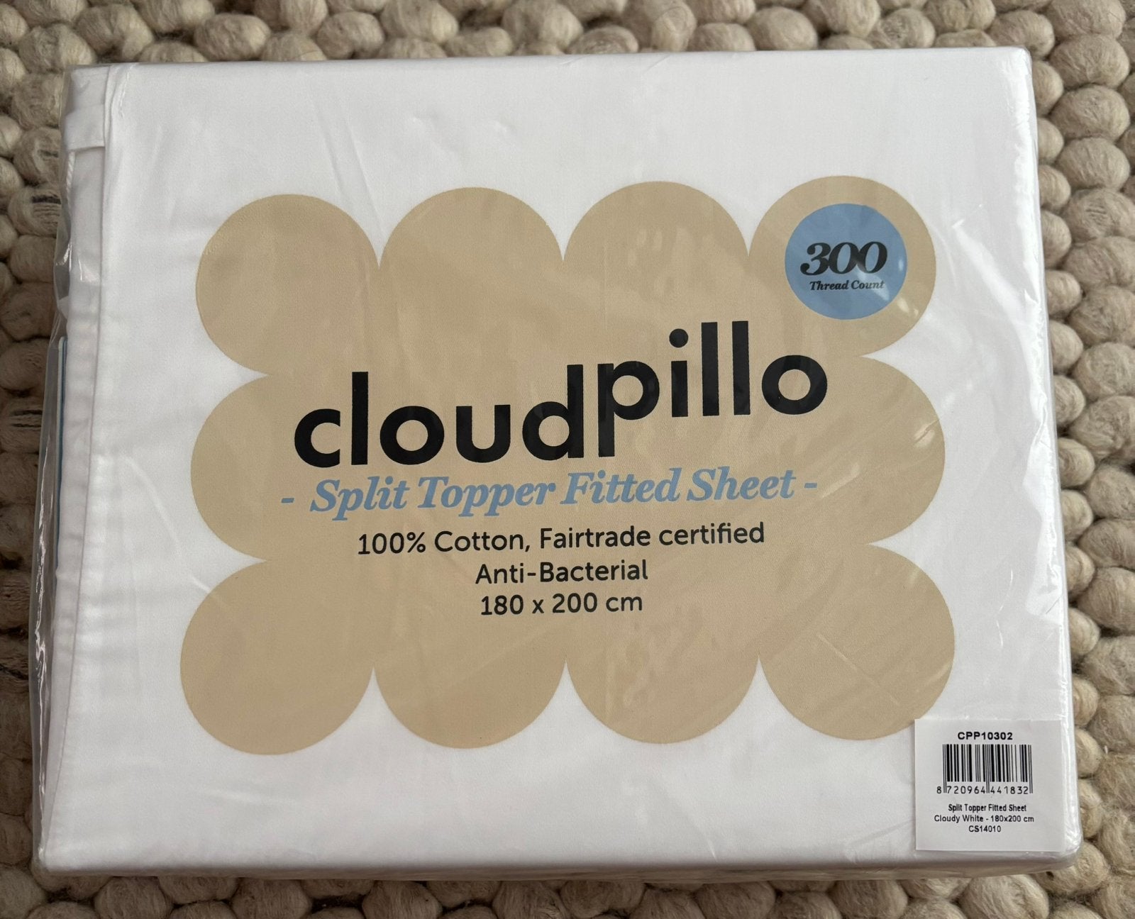 Cloudpillo split topper hoeslaken 180x200, Katoen, Ophalen of Verzenden, Overige merken, Wit