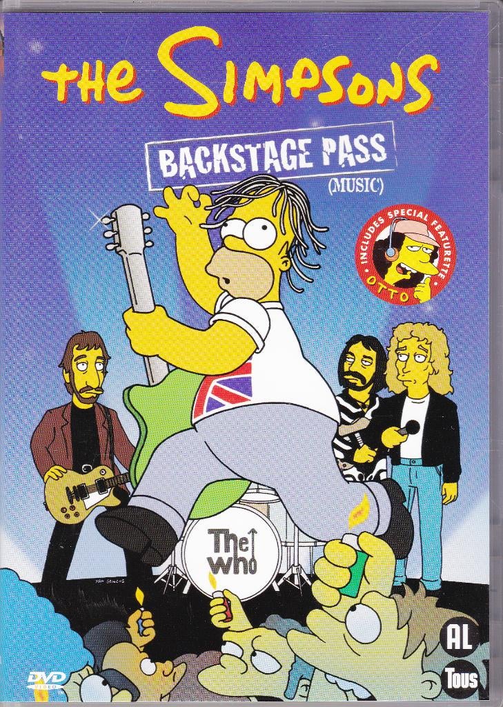 The Simpsons - Backstage pass ֎ Dan Castellaneta, Tekenfilm, Ophalen of Verzenden, Zo goed als nieuw, Alle leeftijden