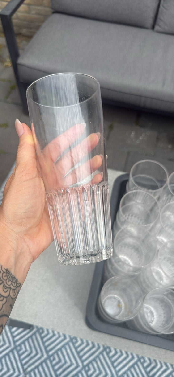 Set van ongv 75 herbruikbare plastic glazen, Ophalen, Kunststof, Overige merken, Overige typen