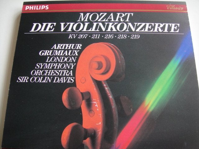 MOZART Die violinkonzerte 2 - CD GRUMIAUX DAVIS PHILIPS, Ophalen of Verzenden, Classicisme, Gebruikt, Orkest of Ballet