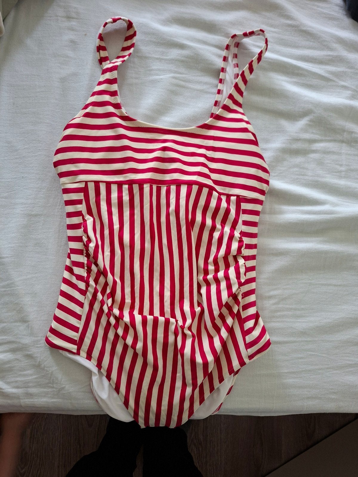 Zwangerschapsbadpak maat S - Rood/Wit gestreept, Ophalen of Verzenden, Gedragen, Rood, Badpak