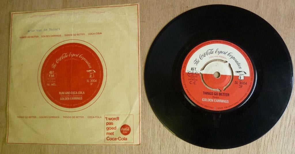 single pop GOLDEN EARRINGS rum and coca cola (14), Cd's en Dvd's, Vinyl Singles, Gebruikt, 7 inch, Single, Ophalen of Verzenden