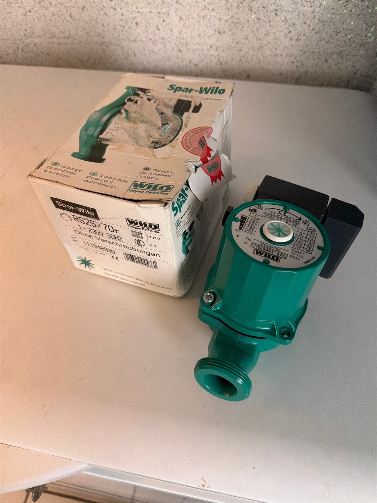 Nieuwe Spar-Wilo RS25/70 Circulatiepomp - Ongebruikt, Ophalen of Verzenden, Nieuw, Elektrisch, Overige typen