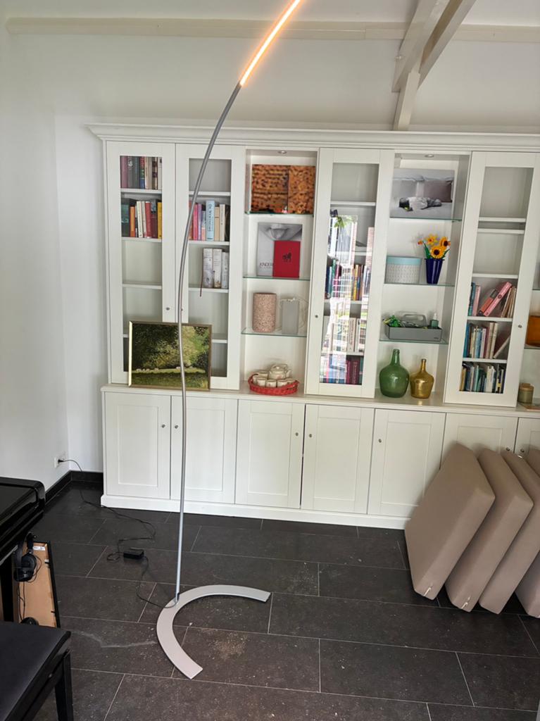 Mooie booglamp 265cm hoog, Ophalen, Zo goed als nieuw, Metaal, 200 cm of meer