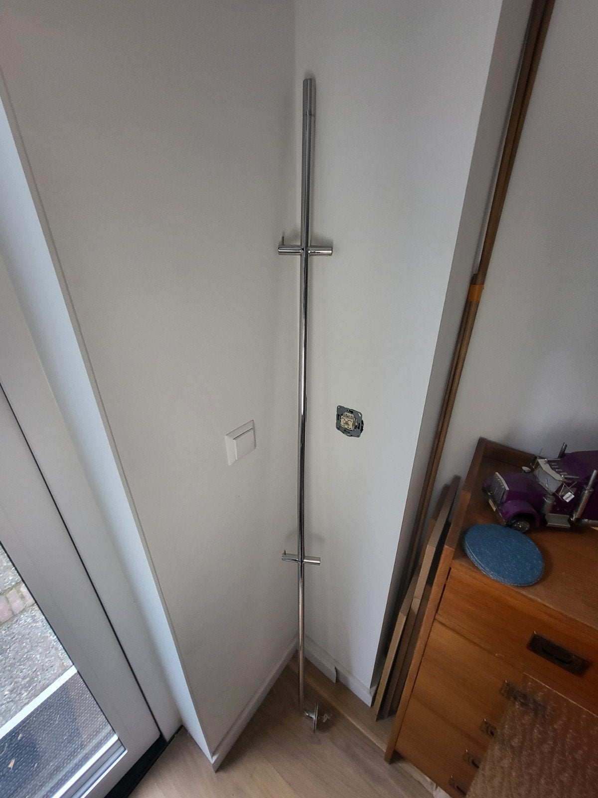 Elektrische Handdoekradiator Instamat Jay Chrome, Ophalen, Zo goed als nieuw, Zilver, Handdoekenrek