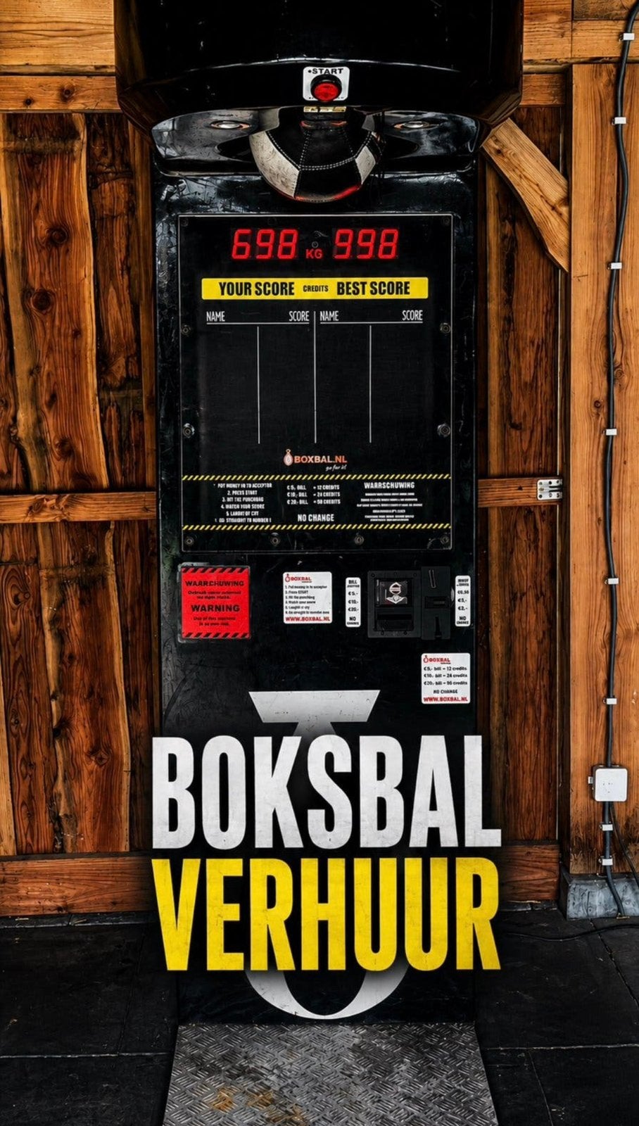 Boksbal automaat te huur, Eén persoon