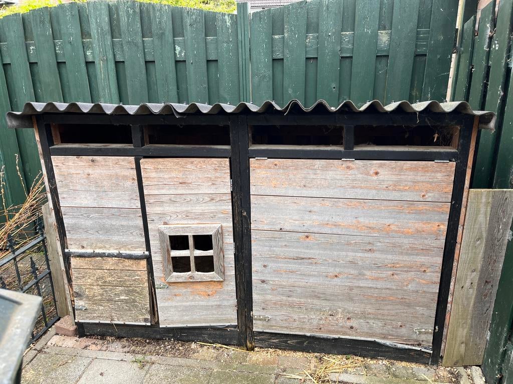 Grote houten konijnhok, Dieren en Toebehoren, Ophalen, 90 cm of meer, Konijn, Hok