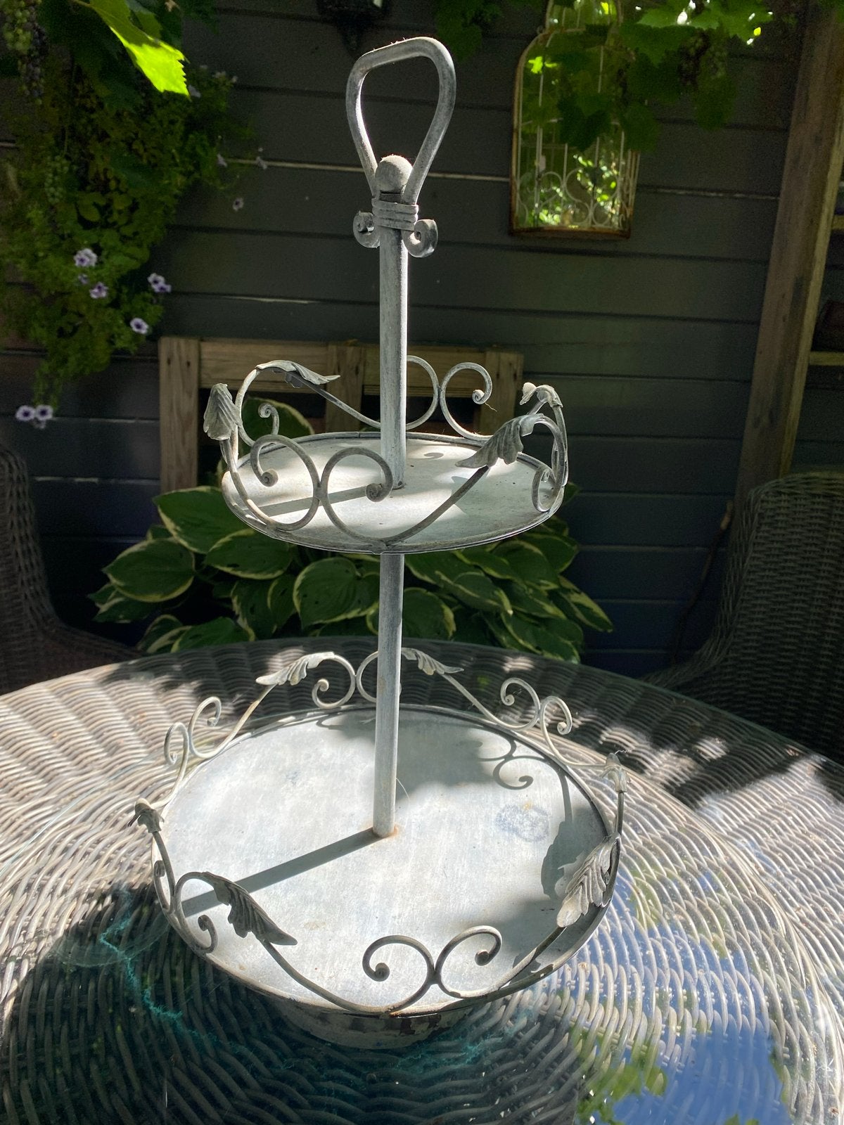 Decoratieve etagere van metaal - Brocante stijl, Ophalen of Verzenden