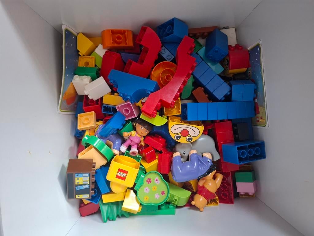 LEGO Duplo met grondplaten en figuren, Ophalen, Gebruikt, Overige thema's, Duplo