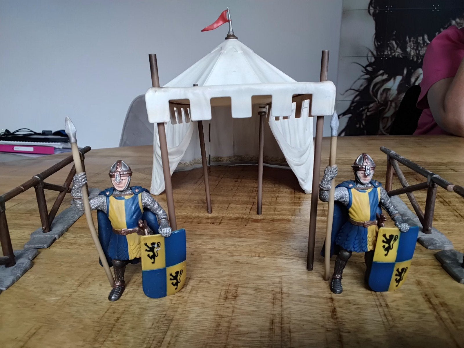 Schleich riddertent bevelvoerder, Ophalen of Verzenden, Zo goed als nieuw